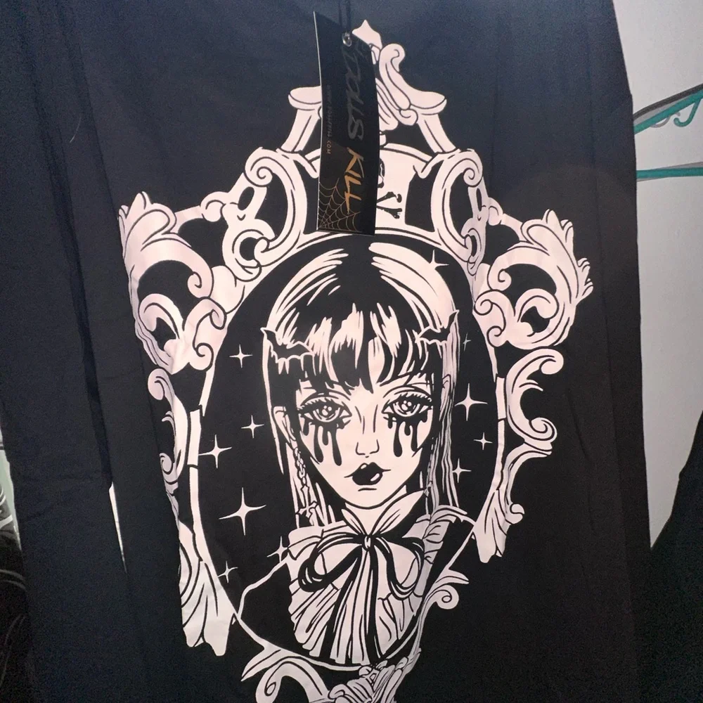 Dollskill Long Sleeve TShirt-Goth/Emo Bat Girl 3XL - Picture 3 of 12
